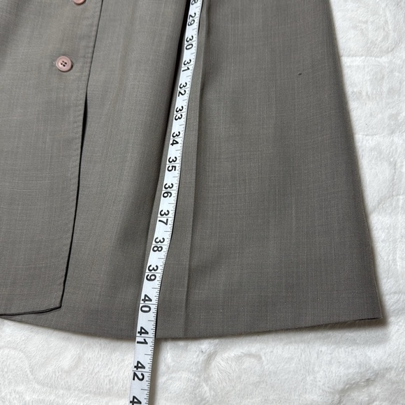 Calvin Klein Womens Gray Taupe A Line Midi Dress Collared Cap Sleeve Size 6 - Picture 7 of 10